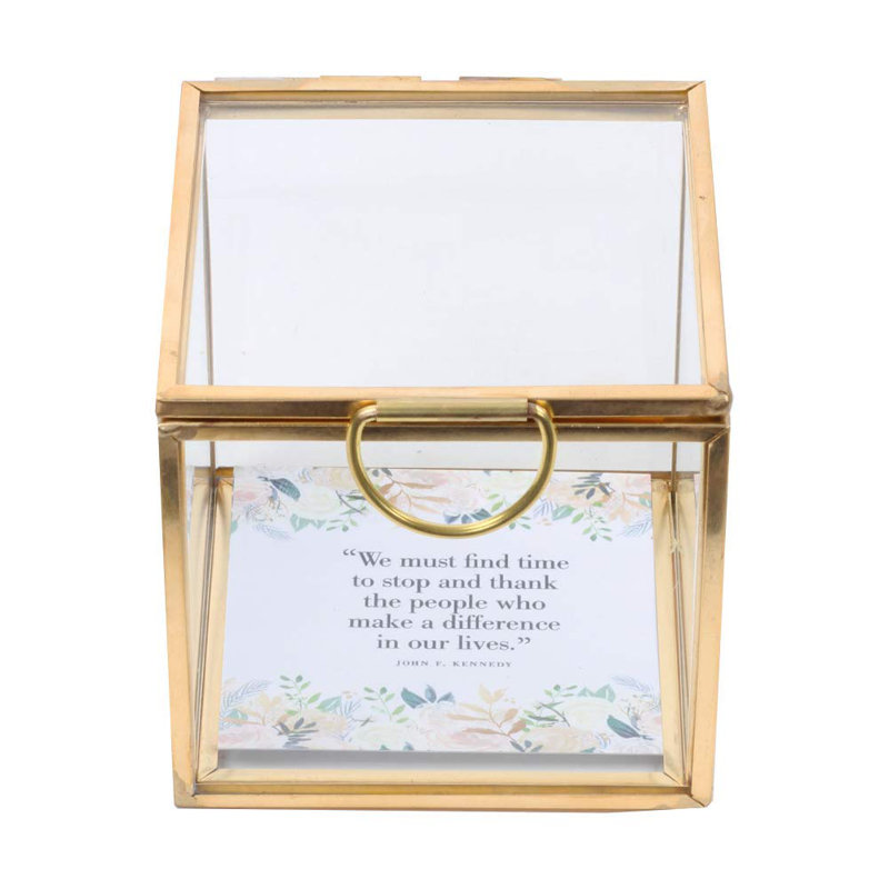 Glass Memory Box, Gold