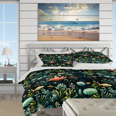 Ensemble de housse de couette bleu et vert Under The Sea Exploration III