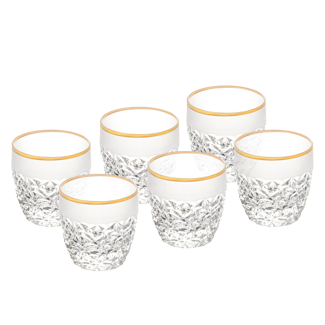 Rondo 12oz. Crystal Whiskey Glass Set (Set of 6) Astoria Grand