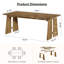 70.87cm Solid Wood Rectangle Conference Table