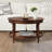 Mayall 30" No Tools Round Coffee Table with Shelf-1614993163