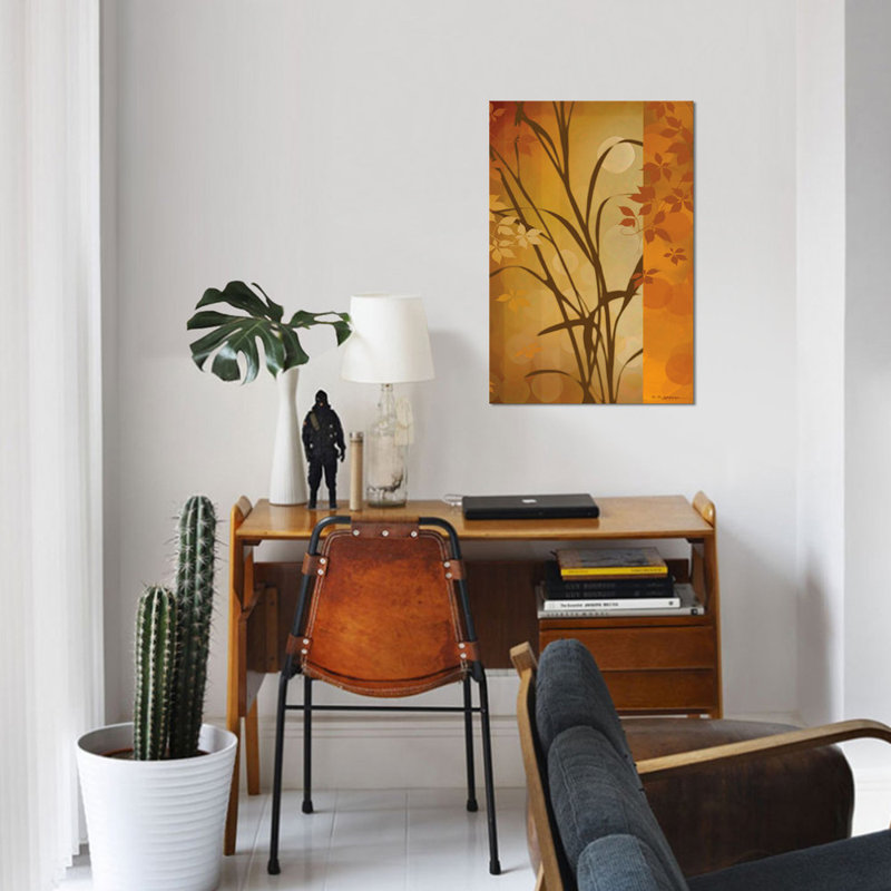« automne coucher de soleil i », reproduction d’impression sur toile tendue, H 12 po x l 8 po x P 0,75 po, Toile tendue