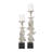 Aluminum Metal Shell Decorative Candle Holder with Black Marble Bases Set-1593590642