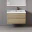 Meuble-lavabo mural de 36 po avec lavabo en résine et tiroirs à fermeture en douceur (entièrement assemblé)