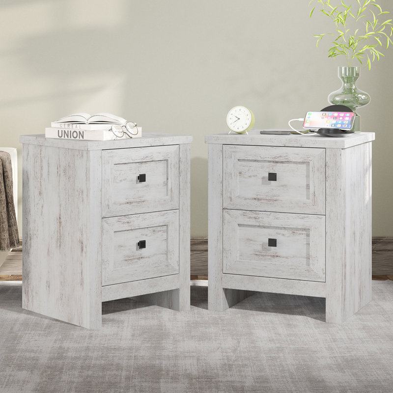 Table de chevet Arlina, Blanc