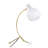 Eileen Contemporary Adjustable Task Lamp with Gold Metal Base and White Plastic Shade
