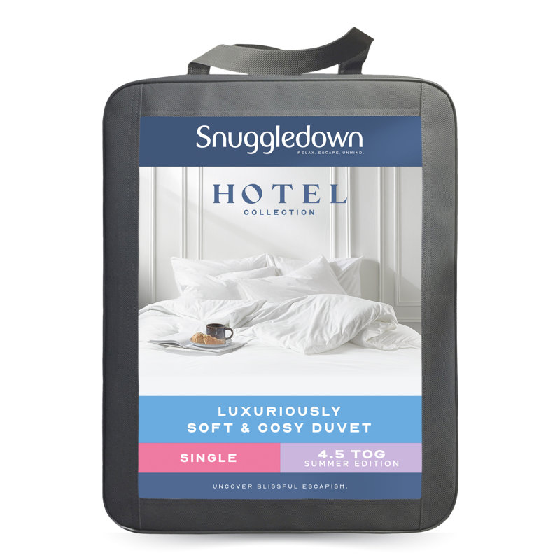 Snuggledown Hotel Luxury 4.5 Tog Round Duvet - Cosy & Soft Summer Duvet, Lightweight & Breathable, Single