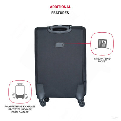 (20 + 24) Ensemble de valise deux pièces Valise à roulettes sans verrou universel