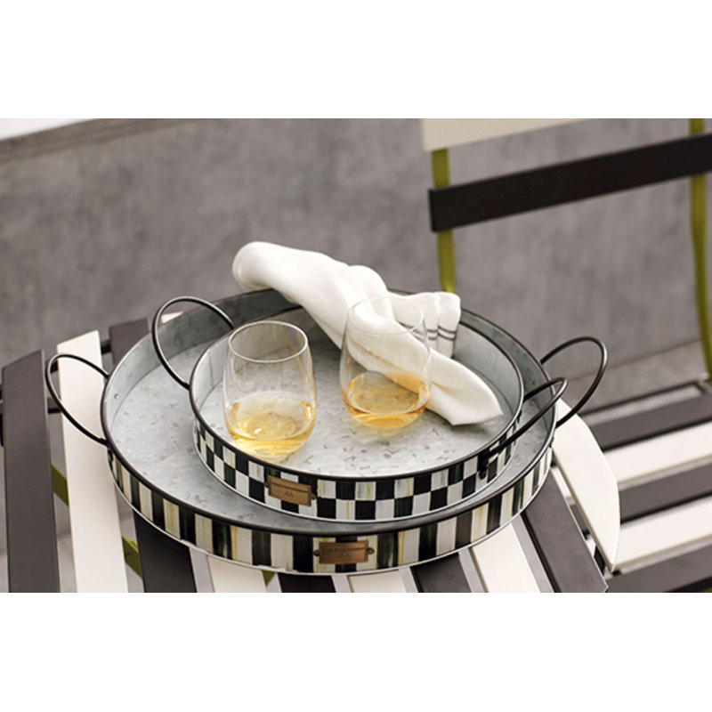 Spectator Galvanized Serving Trays, Set Of 2