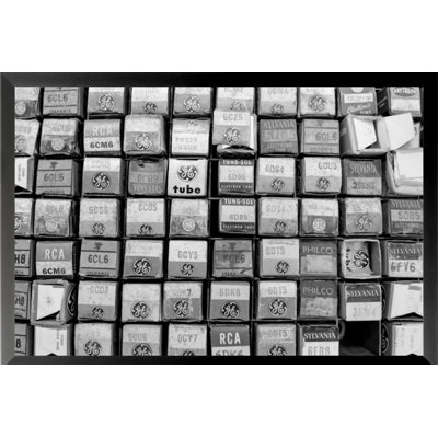 «Vintage Industrial B / W», reproduction d'impression encadrée