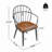 Outdoor Patio Dining Chair With Metal Legs