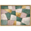 Abstrait géométrique patchwork, images de salon moderne, impression sur toile encadrée-126097102-126097093