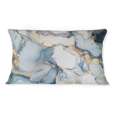 Coussin décoratif gris et or Tender