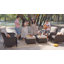 Ensemble de conversation en osier / rotin pour 7 personnes avec coussins-112869246