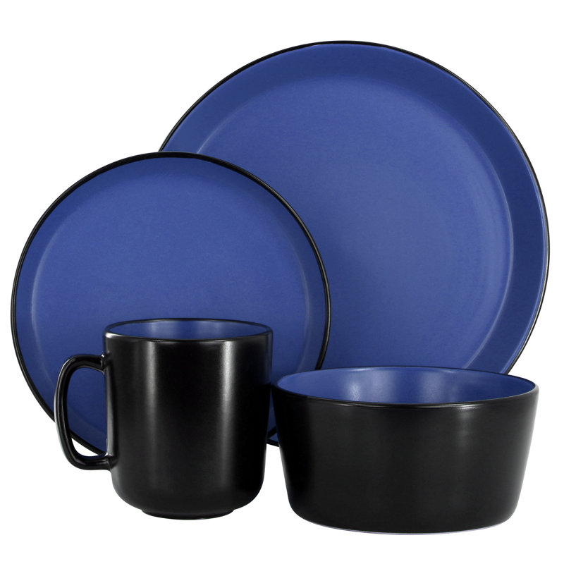 Service de table en grès Ebot Designs Wotring - Service pour 4, Bleu