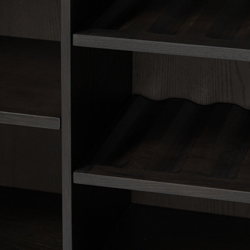 Bari Bar Cabinet, Cracked Smoked Black