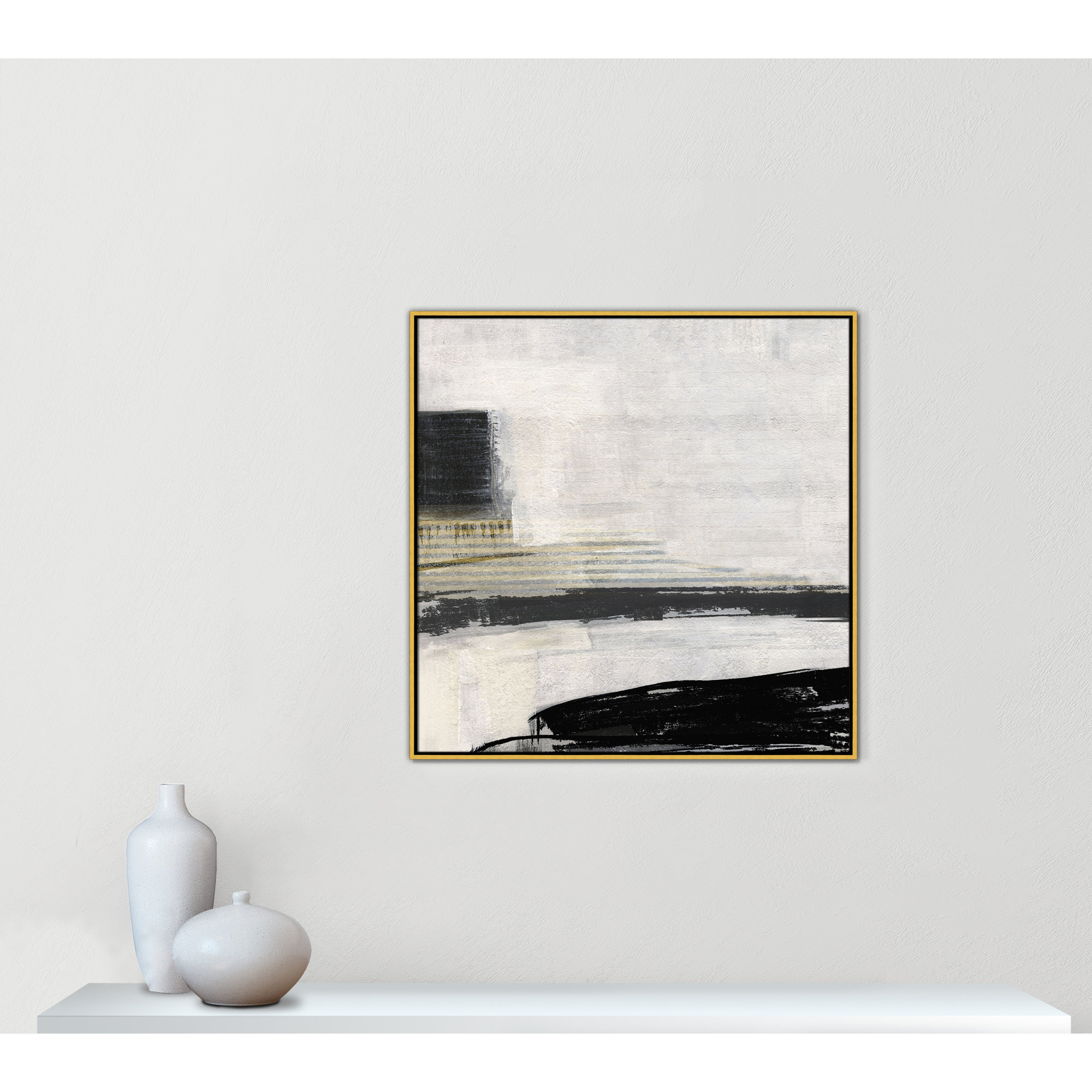 La Bande I Print by Sally Swatland, Gold, 37.5" H x 37.5" W