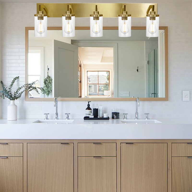 Collton 5 - Light Dimmable Vanity Light, Brass
