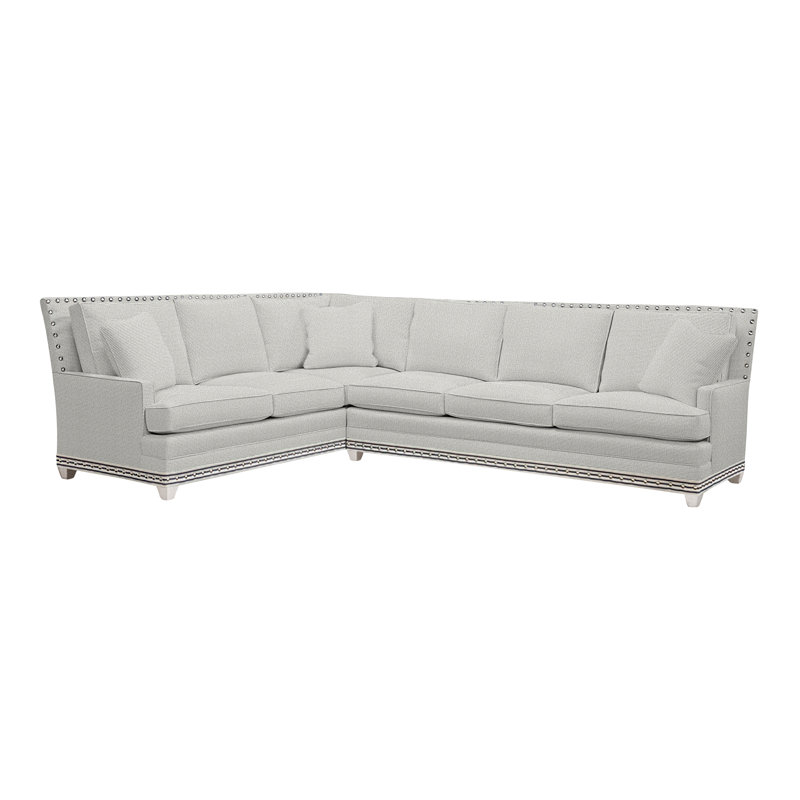 American Bungalow 2-Piece Riverside L- Sectional, Ozark Marina, Casa Blanca, Yes