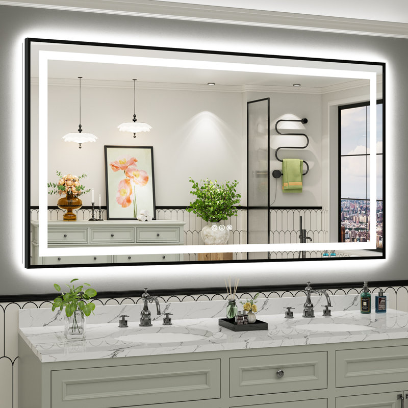 Miroir de salle de bain Matte, Rectangulaire, 72 po x 40 po