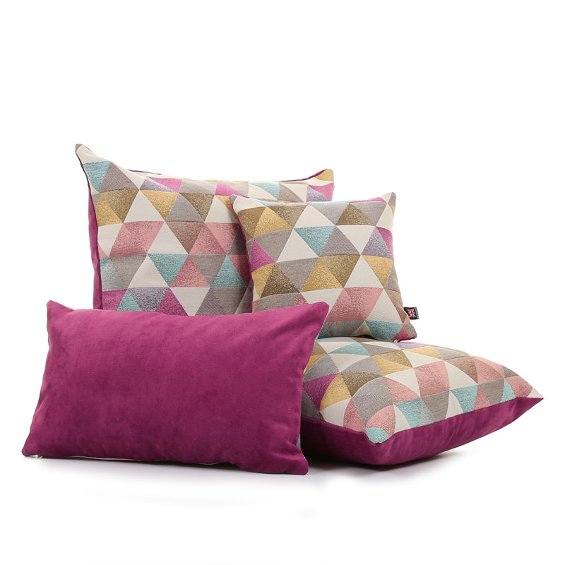 Amaryllis Geometric Square Cushion, Medium