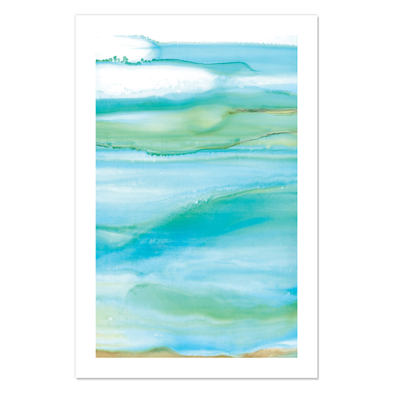 Abstrait côtier I - Peinture, H 36 po x l 24 po x P 0,1 po, Papier