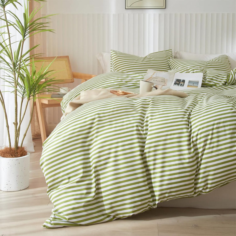 Microfiber Modern Style Comforter Set, Twin XL Duvet Cover + 2 Twin XL Pillowcases