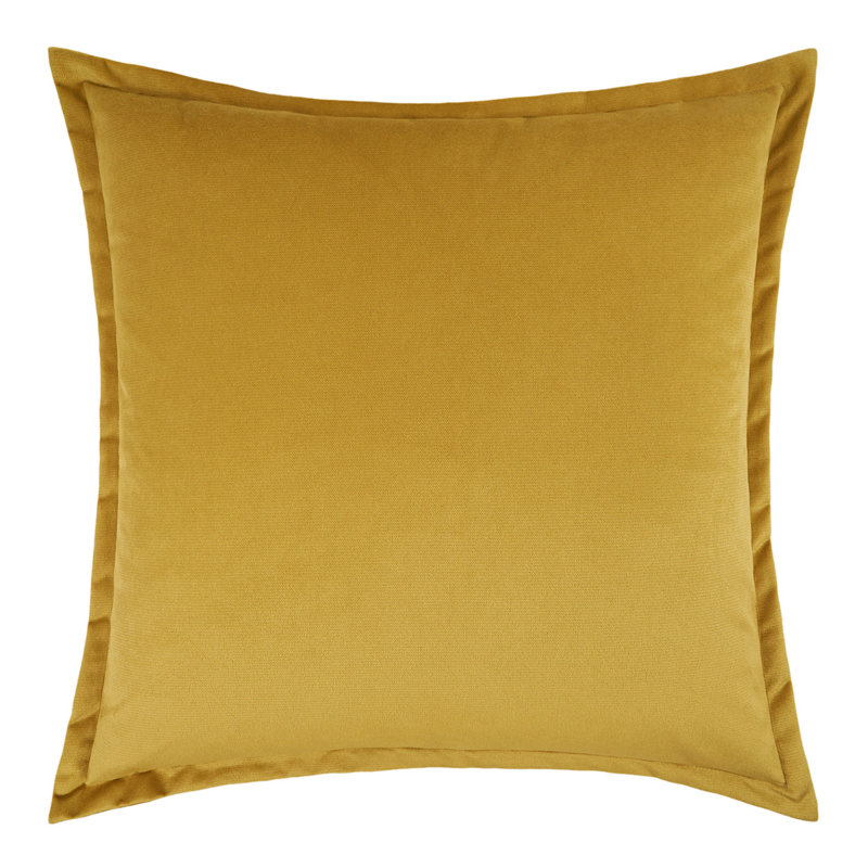 Belvedere Flange Pillow Cover & Insert, Curry, Square 22"