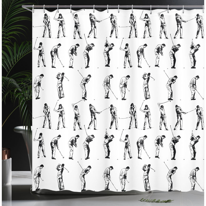 Shower Curtain with Hooks Included, 84"H x 69"W