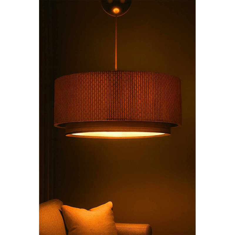 Lustre, H 12,99 po x l 12,99 po x P 11,02 po, Brun, Brun, 1 niveau, Une lumière, 127 V