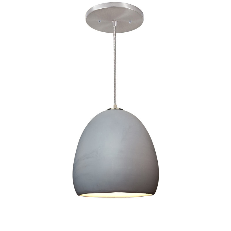 Clay 1 - Light Pendant, Brushed Nickel, Matte White, Yes
