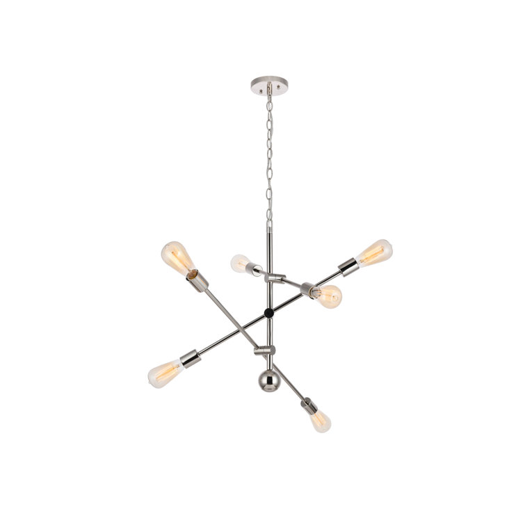 Whelchel Sputnik Modern Linear Chandelier