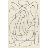 Baiel Abstract Hand Tufted Area Rug in Slate/Ivory