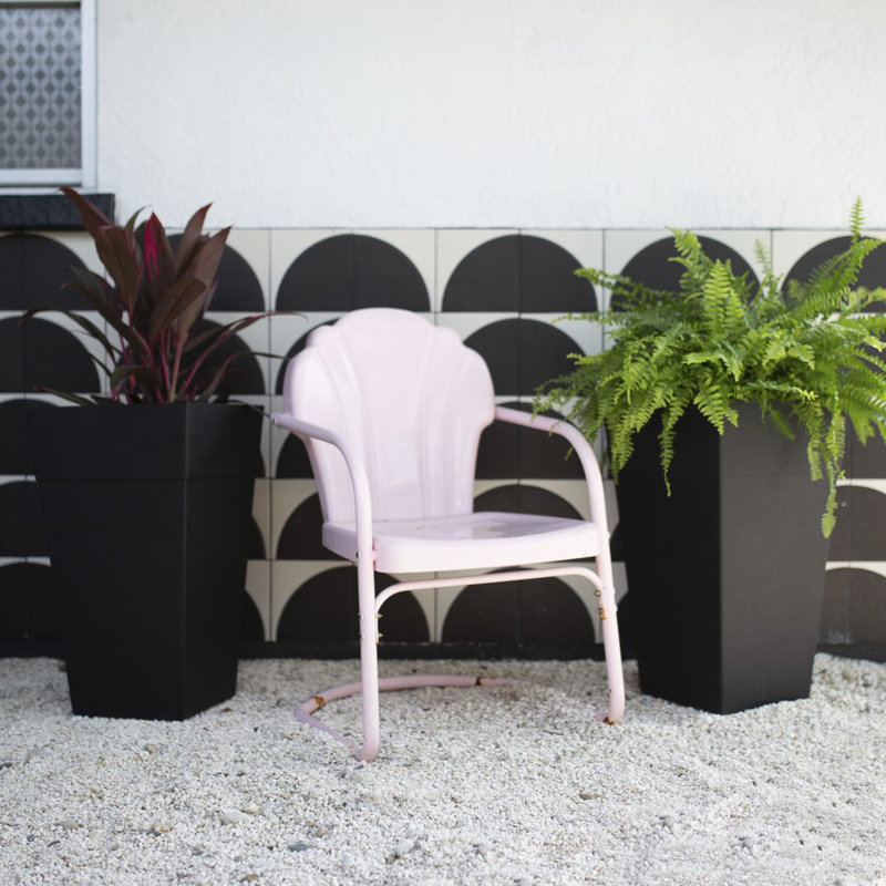 Finley 25-in Recycled Plastic Indoor/Outdoor Square Tapered Vertical Planter Bundle, Black