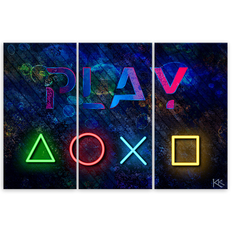 The Controller - 3 Piece No Frame Print on Canvas, 100cm H x 150cm W