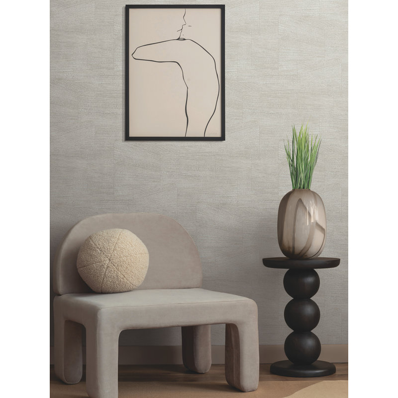 Papier peint géométrique supérieur, Gris pierre