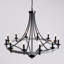 12 - Light Candle Style Dimmable Wagon Wheel Chandelier