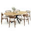 Ensemble de table de salle à manger extensible Modern Modern, table de salle à manger ovale convertible de 43 à 59 po et 6 chaises de salle à manger rembourrées pour 4 à 6 personnes-133872364