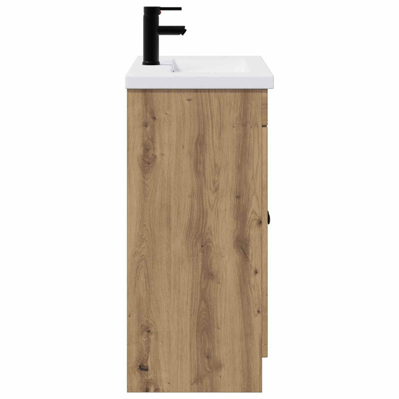 Vanity & Mirror Set, Artisan Oak