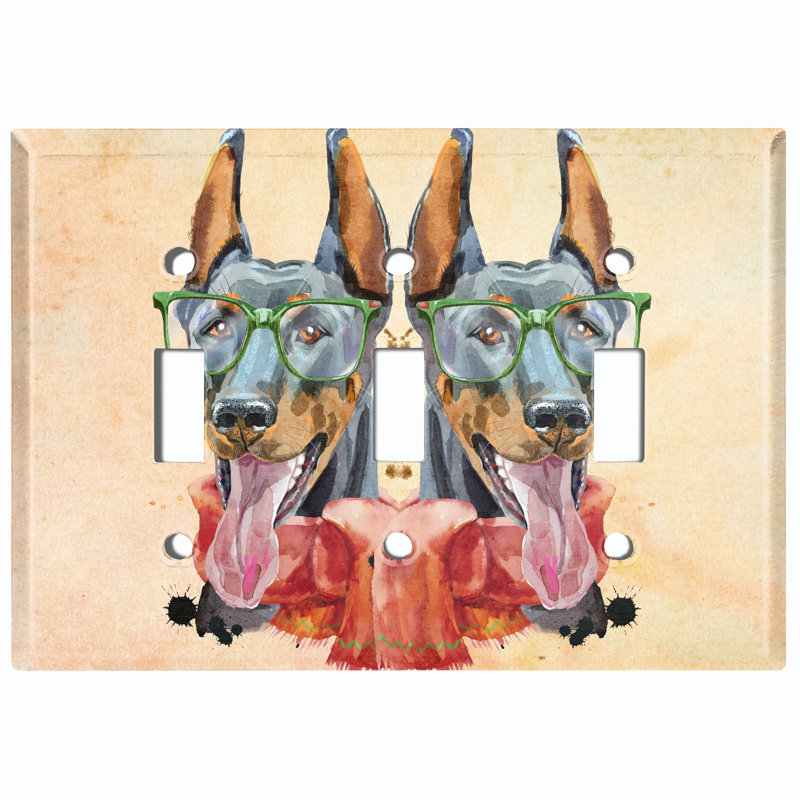 Mignon Doberman Dog Smart Glasses Scarf 3-Gang