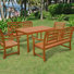 Montana 6 - Person Wood Patio Dining Set with Rectangular Table