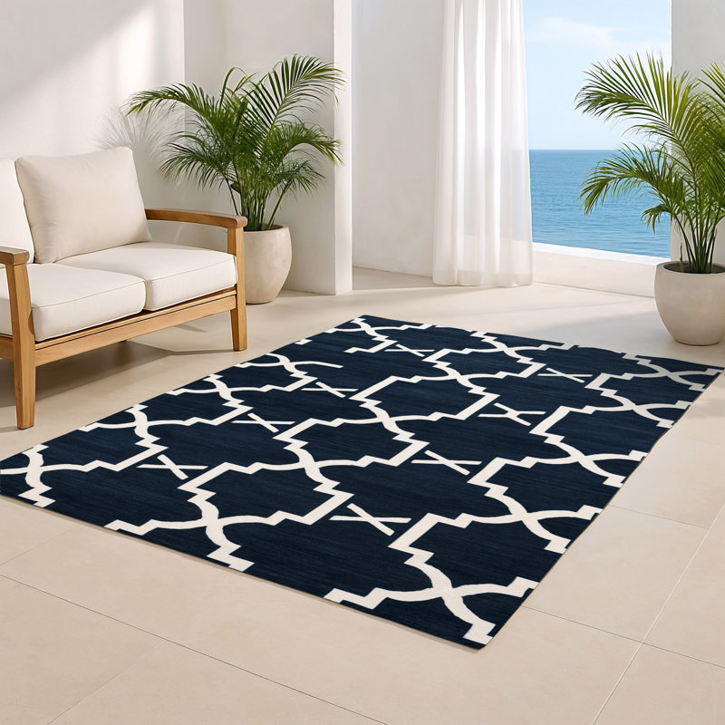 Tapis gris intérieur et extérieur Trellis, Rectangle 5 pi x 7 pi