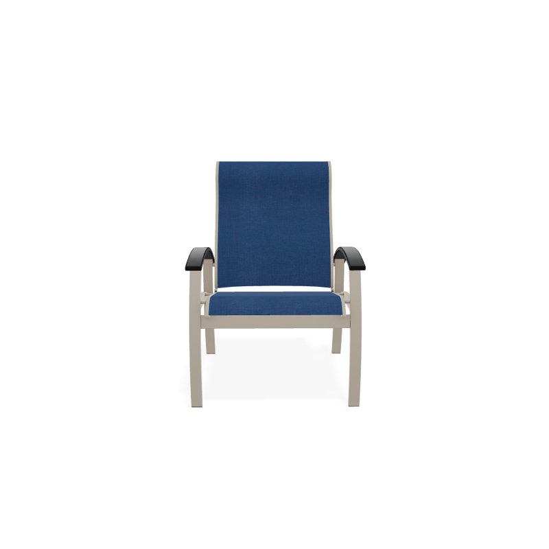 Chaise de patio Askar, Désert texturé, Graphite classique, Cobalt 35D Sunbrella®