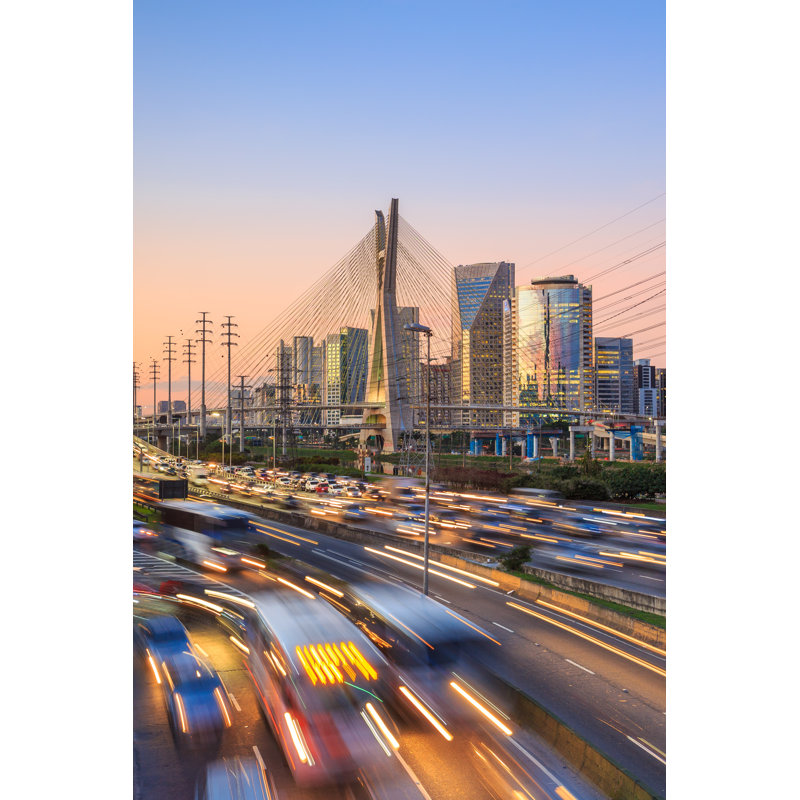 Henrickson Octavio Frias De Oliveira Bridge - Wrapped Canvas Print, 46cm H x 30cm W x 3.8cm D