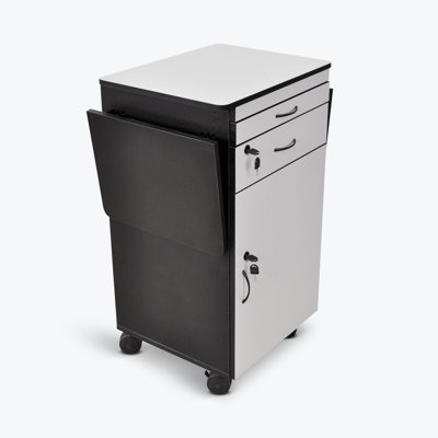 WorkplaceEssentials Multi-Media Work Centre AV Cart with Lockable Storage