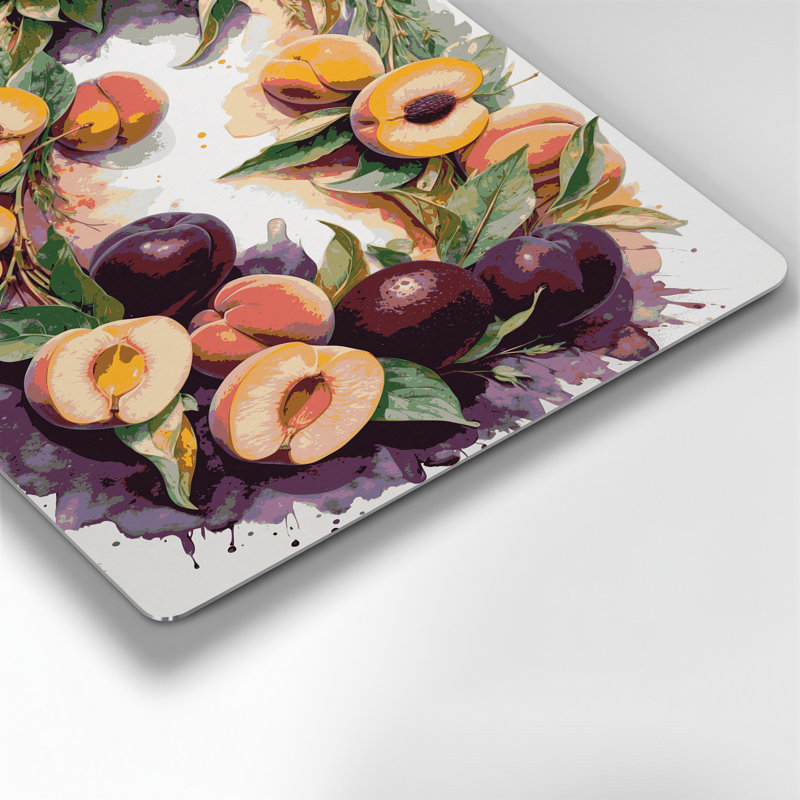 Art mural en métal beige Fruit Peacotum, H 11 po x l 14 po