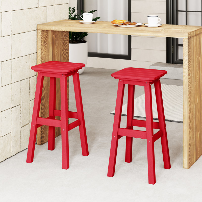 Ensemble de 2 tabourets de bar 29 "Vinnie, Rouge