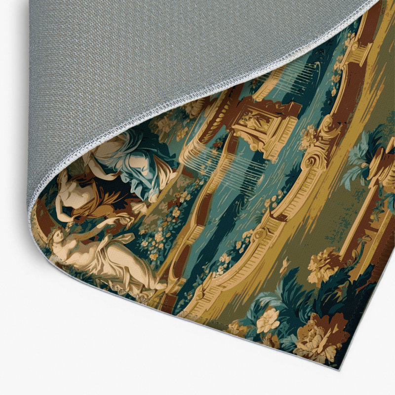 Tapis d'intérieur et d'extérieur brun français, Rectangulaire 8 pi x 10 pi