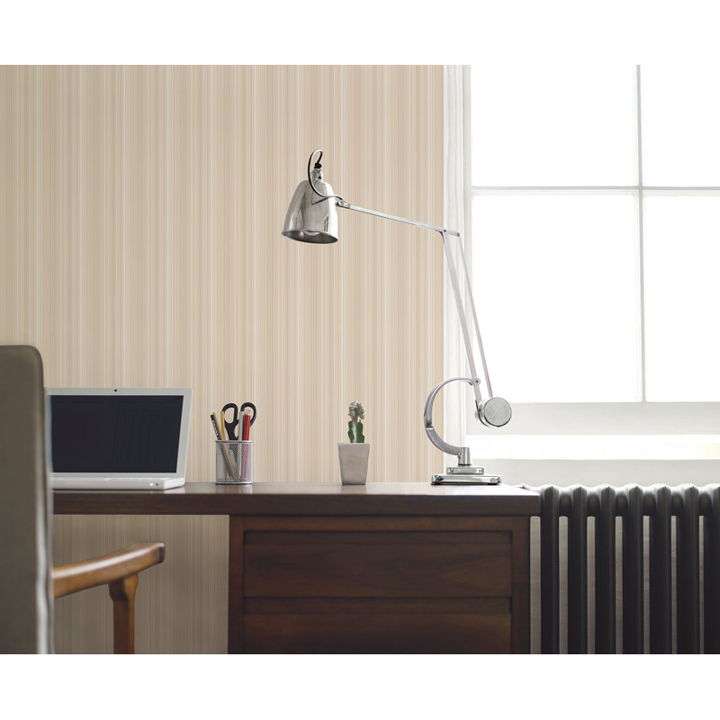 10m x 53cm Matte Wallpaper Roll, Beige/Cream/Brown