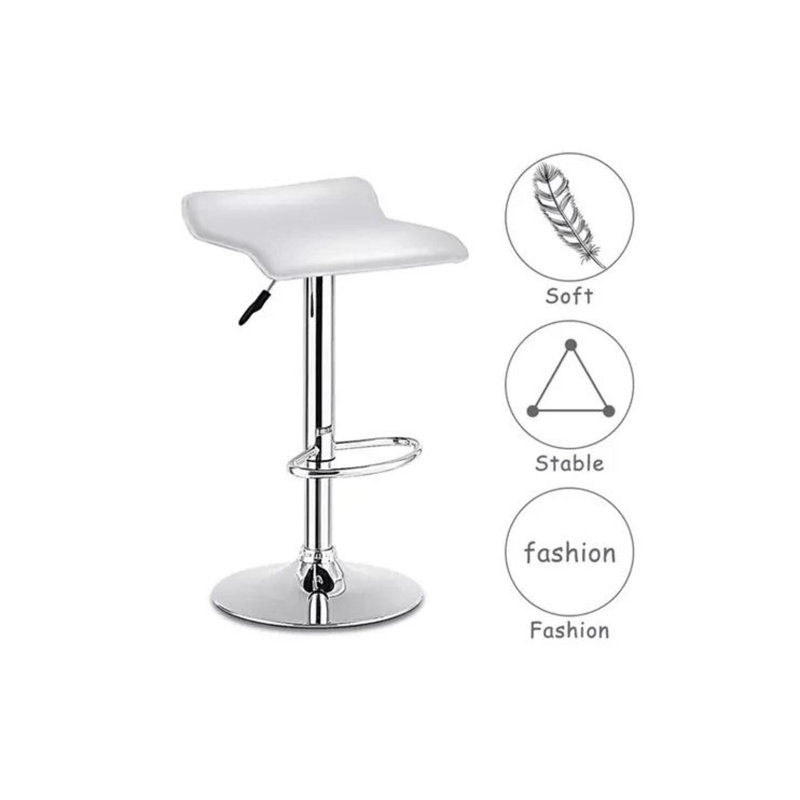 Tabouret réglable Steveson, Blanc